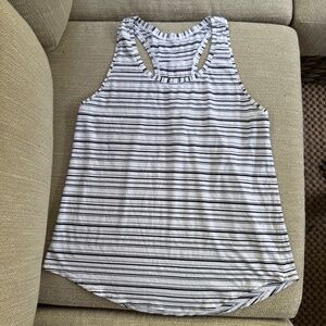 Lululemon Black and White Striped Tank